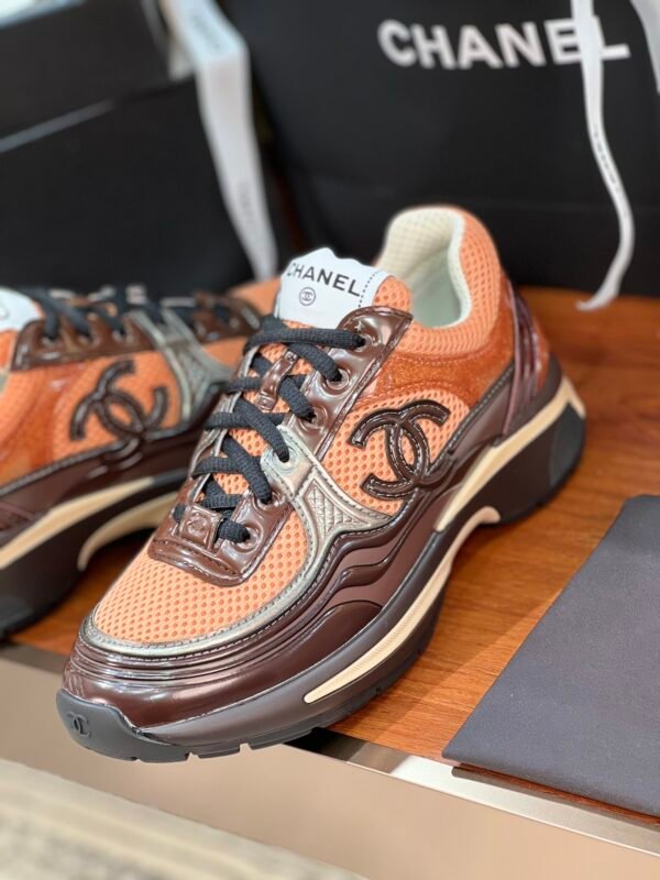 Chanel CC logo Orange and Brown