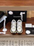 Chanel CC logo Gold White
