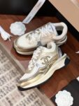 Chanel CC logo Gold White