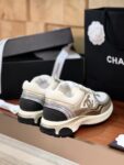 Chanel CC logo Gold White