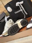 Chanel CC logo Gold White