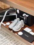 Chanel CC logo Silver Grey