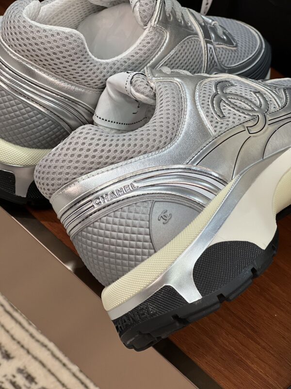 Chanel CC logo Silver Grey