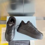 Prada Lambswool Boots Low Black