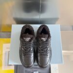 Prada Lambswool Boots Low Black