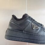 Prada Lambswool Boots Low Black