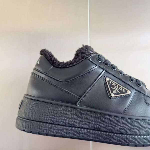 Prada Lambswool Boots Low Black