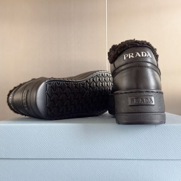 Prada Lambswool Boots Low Black