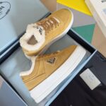 Prada Lambswool Boots Low Yellow