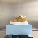 Prada Lambswool Boots Low Yellow