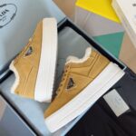 Prada Lambswool Boots Low Yellow