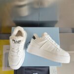 Prada Lambswool Boots Low White
