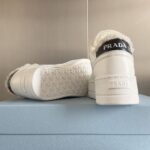 Prada Lambswool Boots Low White