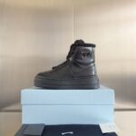 Prada Lambswool Boots High Black