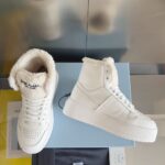 Prada Lambswool Boots HighWhite
