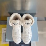 Prada Lambswool Boots HighWhite