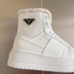 Prada Lambswool Boots HighWhite