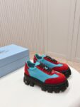 Prada Flatform Shoes Blue and Red