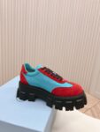 Prada Flatform Shoes Blue and Red