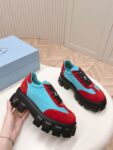 Prada Flatform Shoes Blue and Red