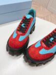 Prada Flatform Shoes Blue and Red