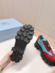 Prada Flatform Shoes Blue and Red