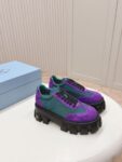 Prada Flatform Shoes Purple and Green