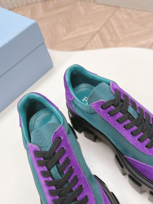 Prada Flatform Shoes Purple and Green