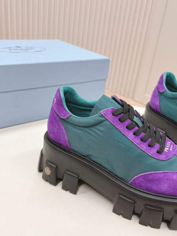 Prada Flatform Shoes Purple and Green
