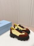 Prada Flatform Shoes Yellow and Brown