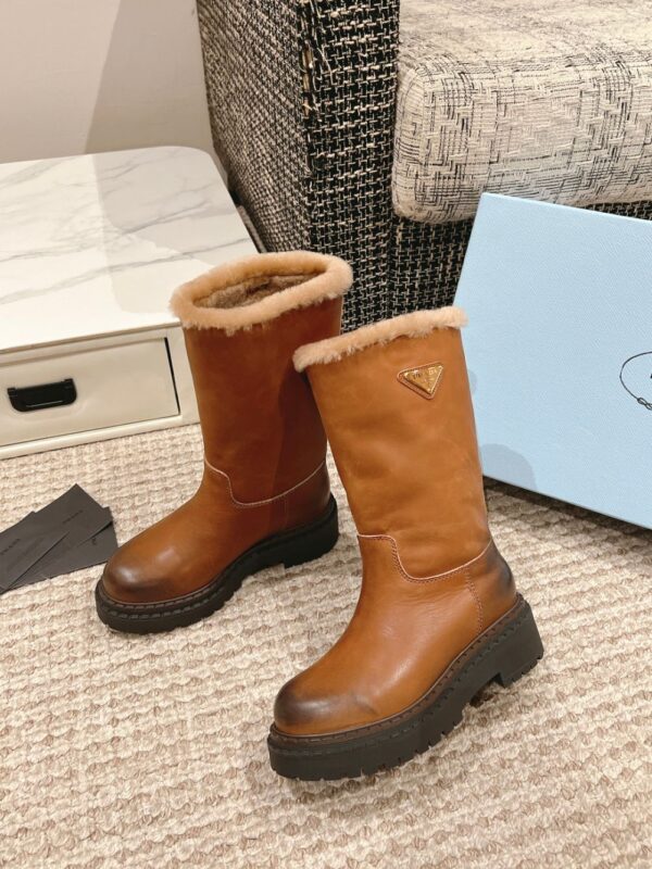 Prada Snow Knight Boots Leather