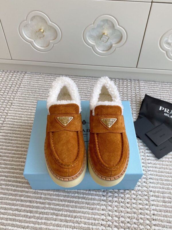 Prada Loafers Winter Orange