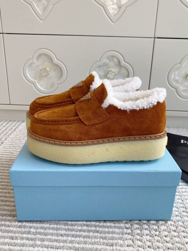 Prada Loafers Winter Orange