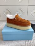 Prada Loafers Winter Orange