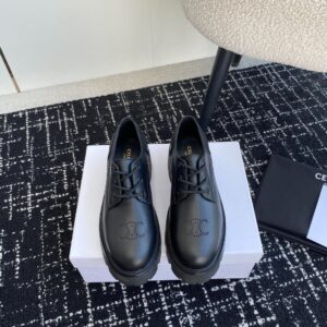Celine Loafers Black Lace-up