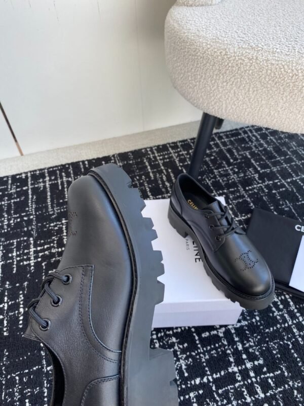 Celine Loafers Black Lace-up