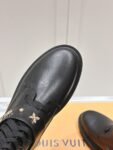 Louis Vuitton Motorcycle Boots Lace-up Black