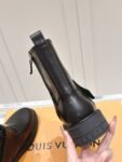 Louis Vuitton Motorcycle Boots Lace-up Black