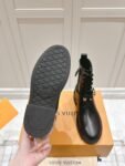 Louis Vuitton Motorcycle Boots Lace-up Black