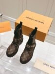 Louis Vuitton Motorcycle Boots Lace-up Light Brown