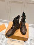 Louis Vuitton Motorcycle Boots Lace-up Light Brown