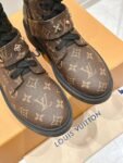 Louis Vuitton Motorcycle Boots Lace-up Light Brown