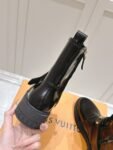 Louis Vuitton Motorcycle Boots Lace-up Light Black