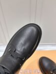 Louis Vuitton Motorcycle Boots Black Lace-up