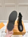 Louis Vuitton Motorcycle Boots Black Lace-up