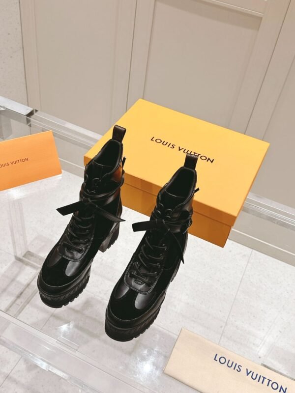 Louis Vuitton High Heel Martin Boots Black