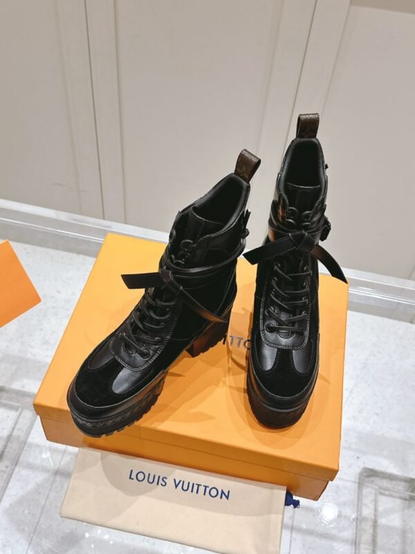 Louis Vuitton High Heel Martin Boots Black