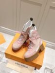 Louis Vuitton High Heel Martin Boots Pink
