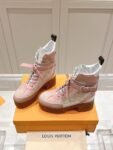 Louis Vuitton High Heel Martin Boots Pink