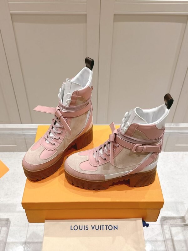 Louis Vuitton High Heel Martin Boots Pink